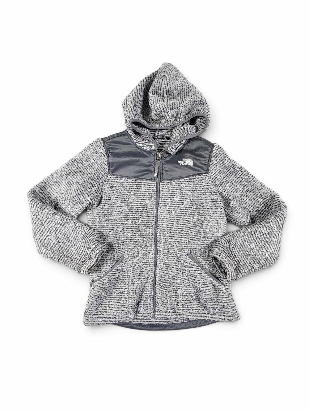 The North Face Girls Oso Hoodie Fleece Jacket Gray Size 14-16